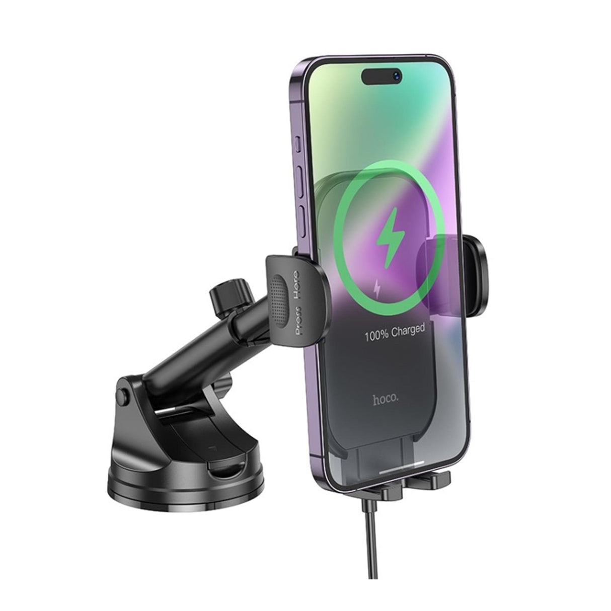 HOCO Car Wireless Charger HW5 Journey for Dashboard - Phone Holder - Black - Zayoom