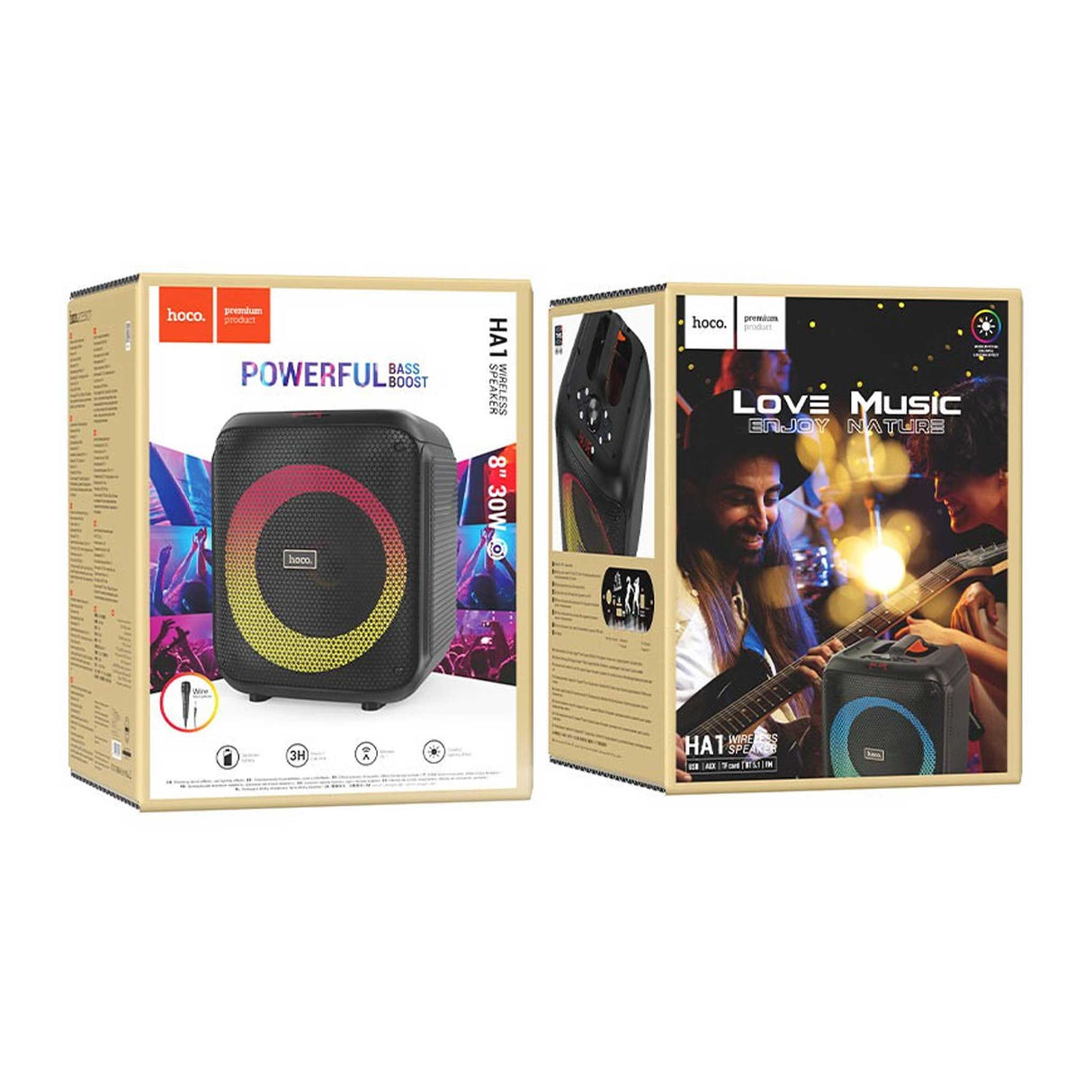 HOCO HA1 - Graceful Outdoor BT Speaker - Black - Zayoom