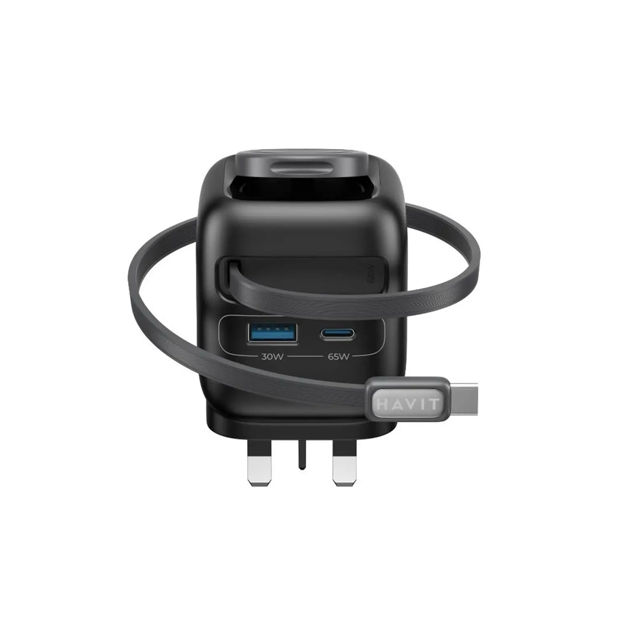 Havit UC252 A-UK - Wall Charger 65W + USB-C Cable - Black