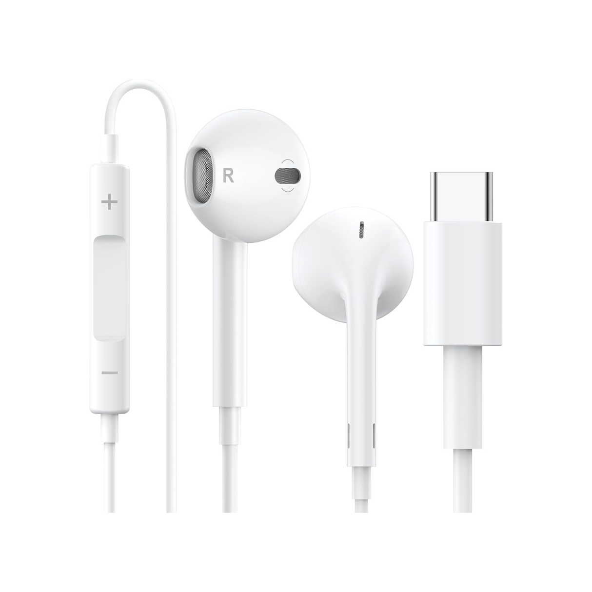 Havit Wired Type-C Earphone E336C - White