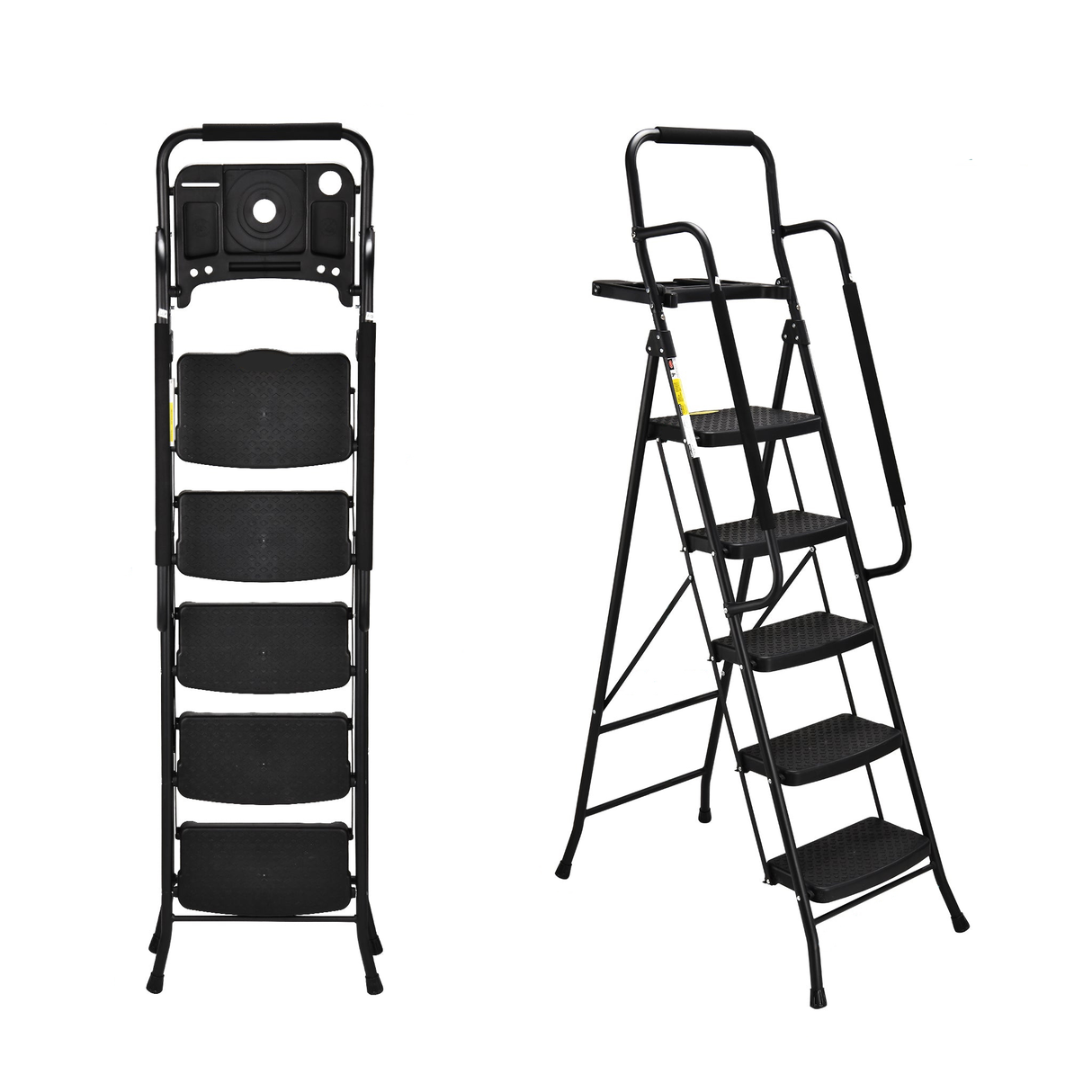 Heavy-Duty 5-Step Ladder With Handrails and Tool Platform - 150 Kg Capacity