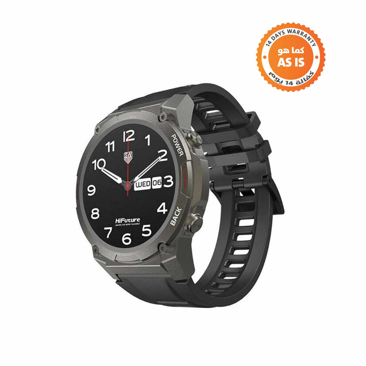 HiFuture High End Outdoor Bluetooth Calling Smart Watch - Black - ASIS