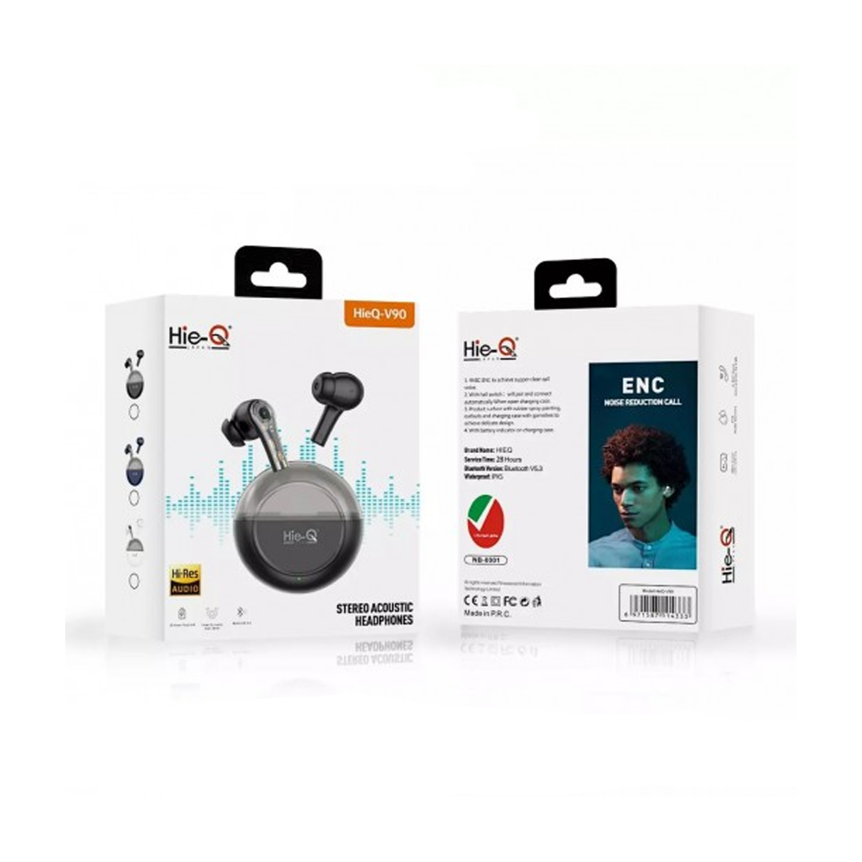 Hie-Q 40H Playtime Earbuds ENC, Bluetooth 5.3