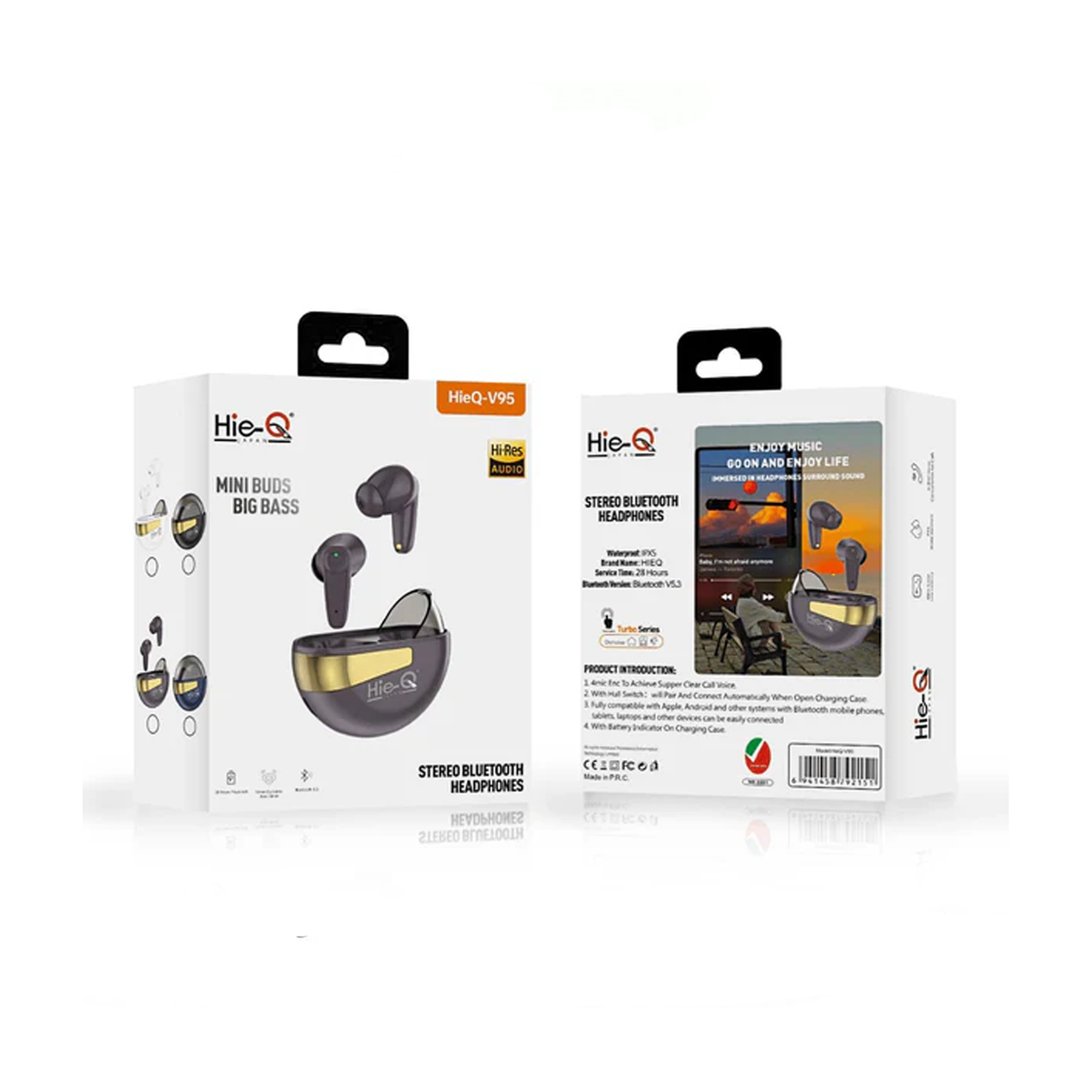 Hie-Q ENC Earbuds 40H Playtime, Bluetooth 5.3