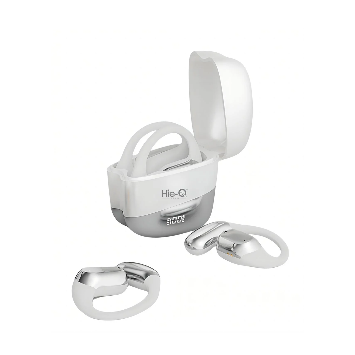 Hie-Q Wireless Earbuds 10M Range, 30mAh Battery - White