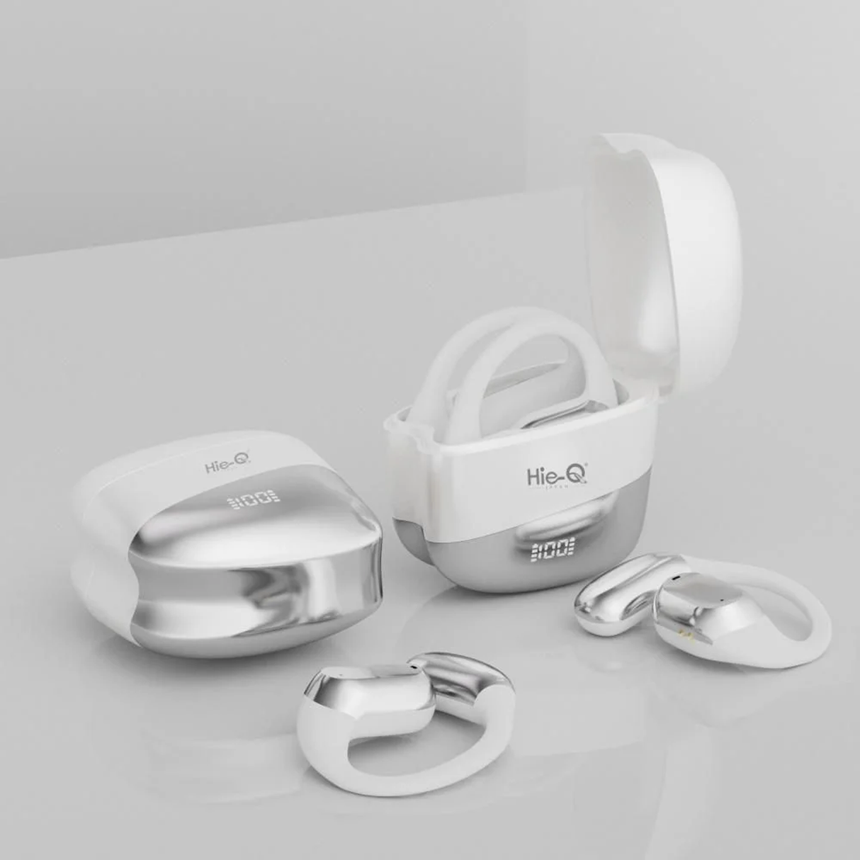 Hie-Q Wireless Earbuds 10M Range, 30mAh Battery - White