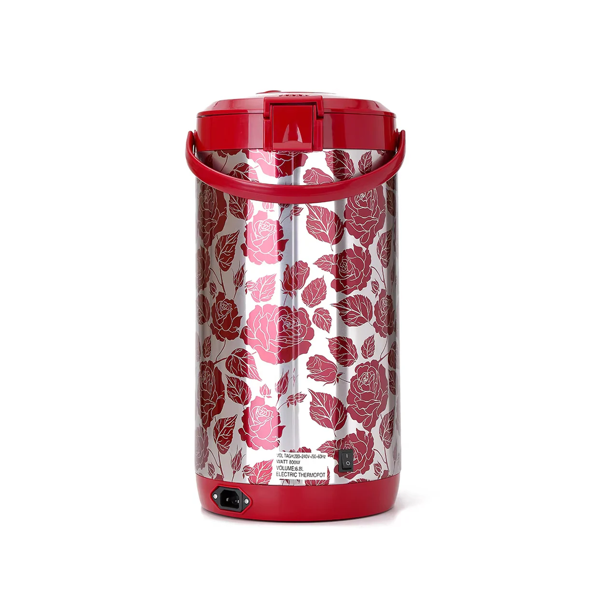 غلاية كهربائية من الستانلس ستيل بسعة كبيرة 6.8 لتر مع موزّع مشروبات ساخنة، حماية من الغليان الجاف ومؤشر ليد – بقدرة 800 واط