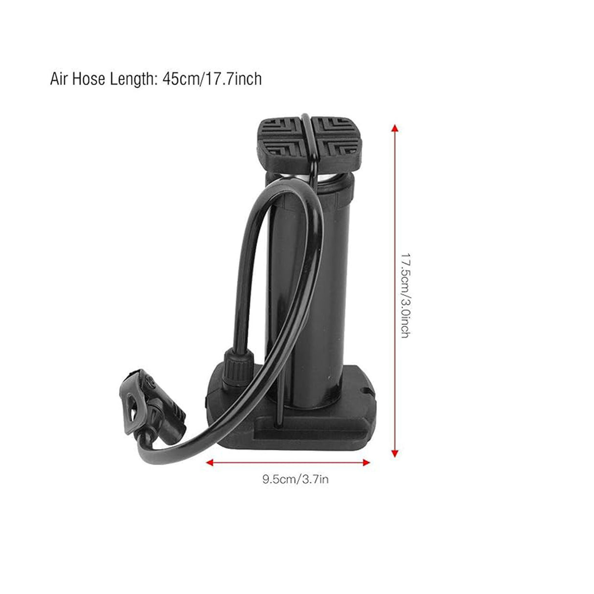High-Pressure Aluminum Bike Floor Pump – Foot-Operated Tire Inflator