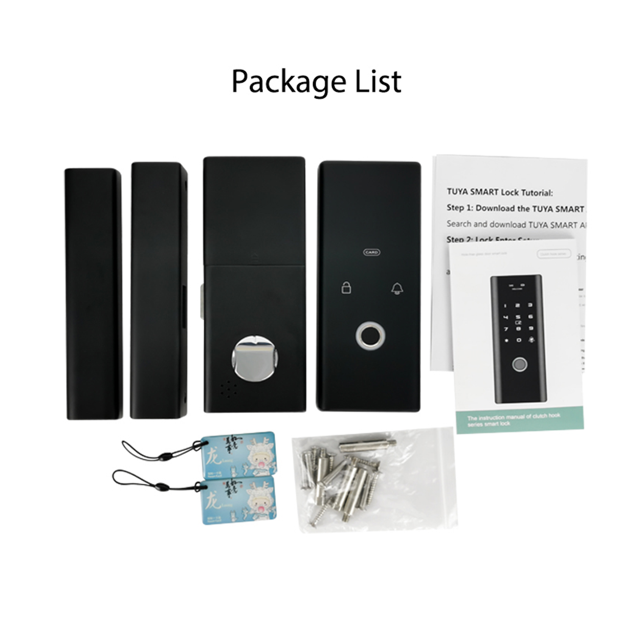 قفل سمارت عالي الأمان للأبواب الزجاجية