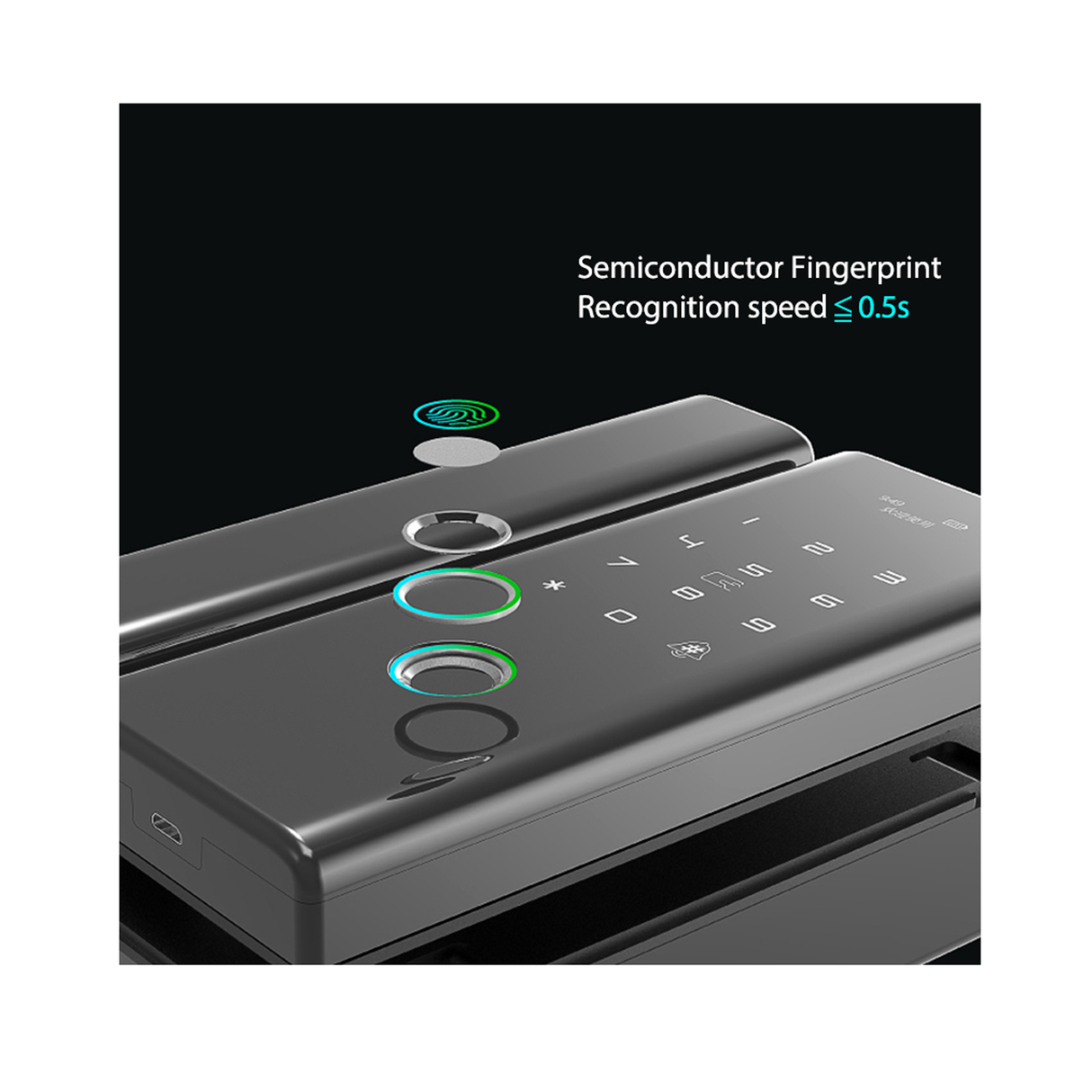 قفل سمارت عالي الأمان للأبواب الزجاجية