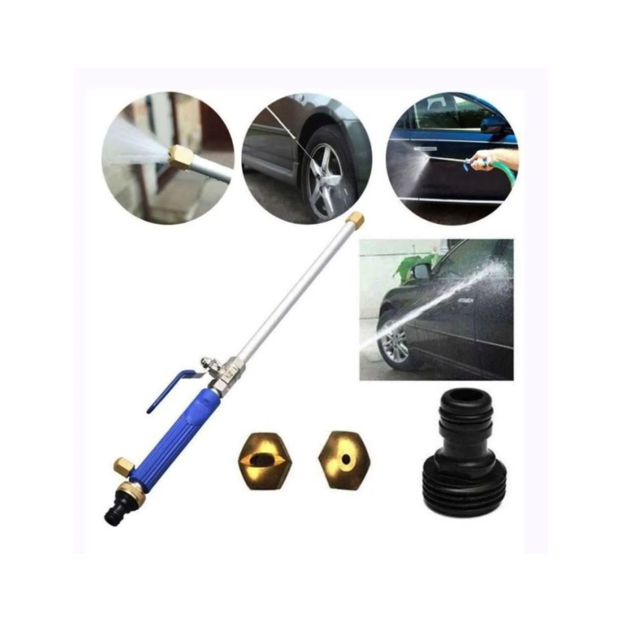 أداة غسيل عالية الضغط تشمل مسدس ماء وحديقة وغسيل سيارات مع خرطوم للتنظيف