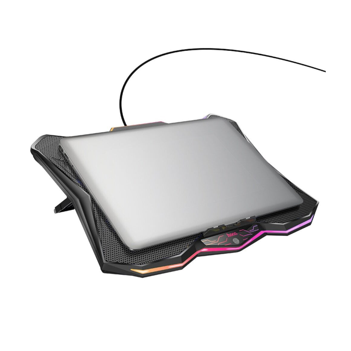 هوكو DH26 حامل تبريد لابتوب بمراوح متعددة وإضاءة RGB