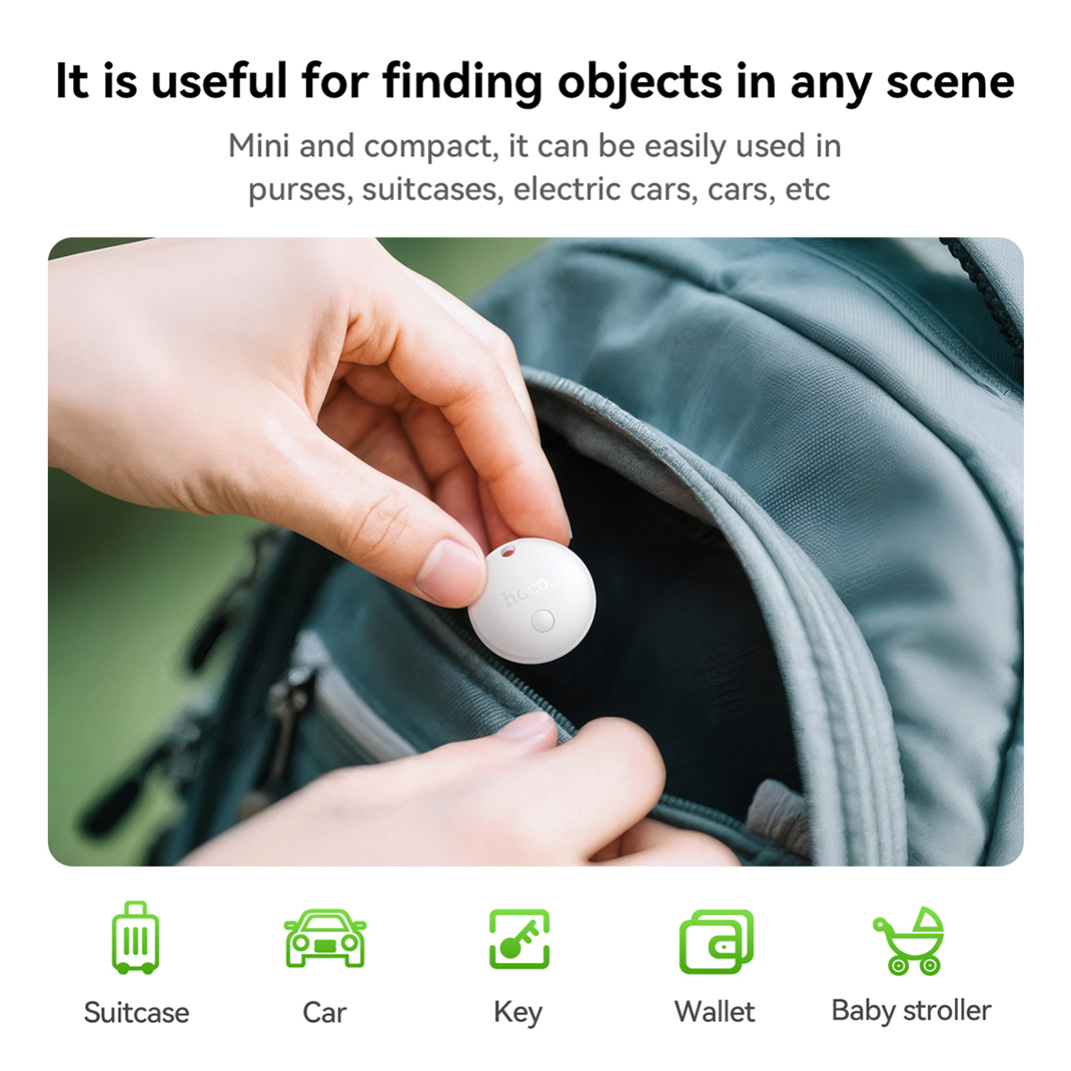 Hoco E93A Valley Goog Anti-Lost Device- Black