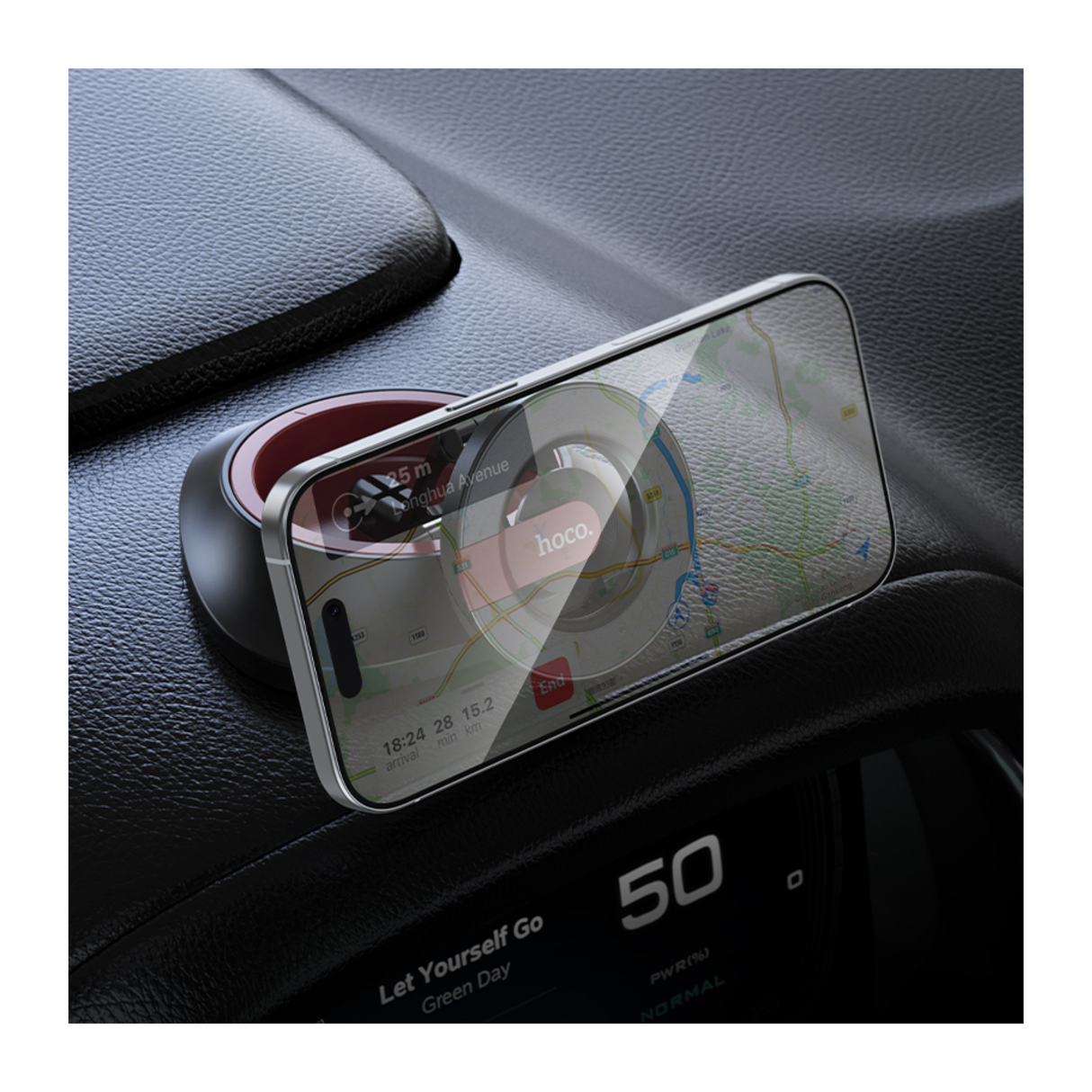 Hoco H90 Tower Folding Ring Magnetic Car Holder(Dashboard)