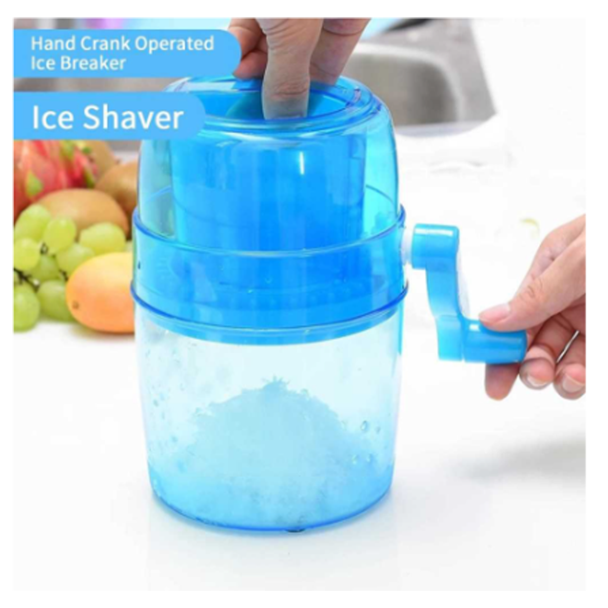 Mini Portable Manual Ice Shaver & Crusher - 1.1 Litre