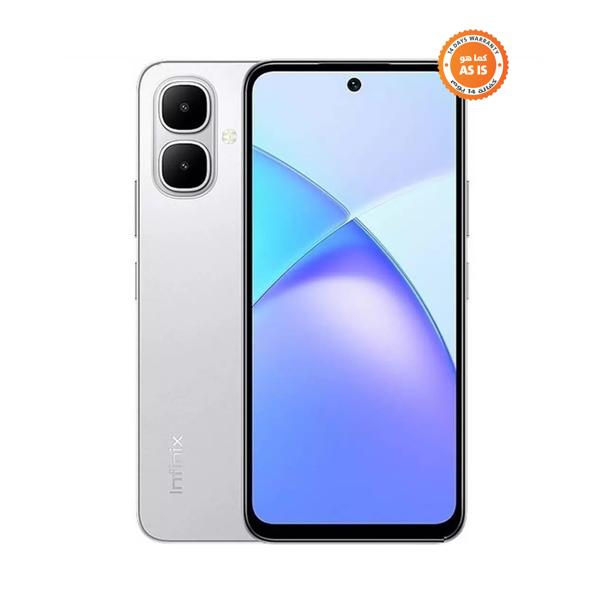 إنفينيكس هاتف سمارت 10 4جي بسعة تخزين 128 جيجابايت - ذاكرة عشوائية 4 جيجابايت - X6725D - فضي - كما هو