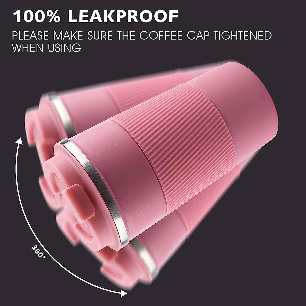 Insulated Coffee Travel Mug 510ml - Pink