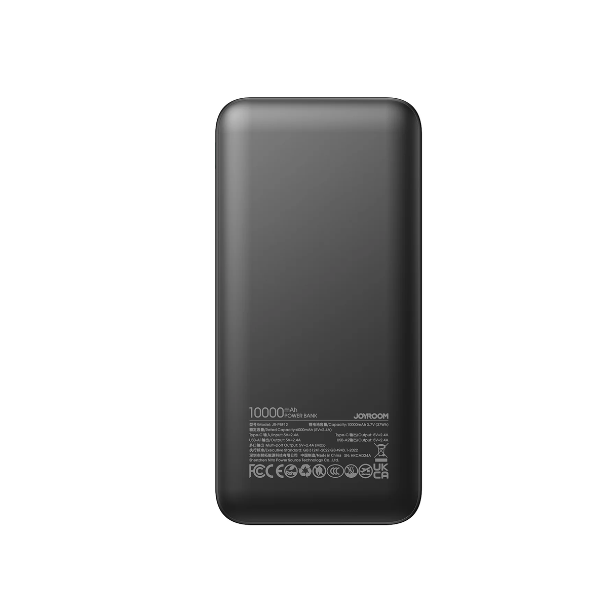 Joyroom Jr-Pbf12 2.4a LED Power Bank 22.5W 10000mAh - Black