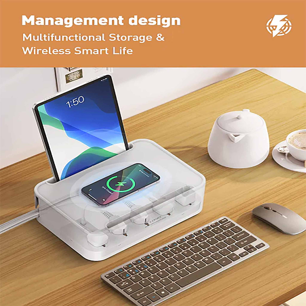 LDNIO - 2500W - Wireless Management Power Strip - Box 8 in 1 - SN5310W - Zayoom