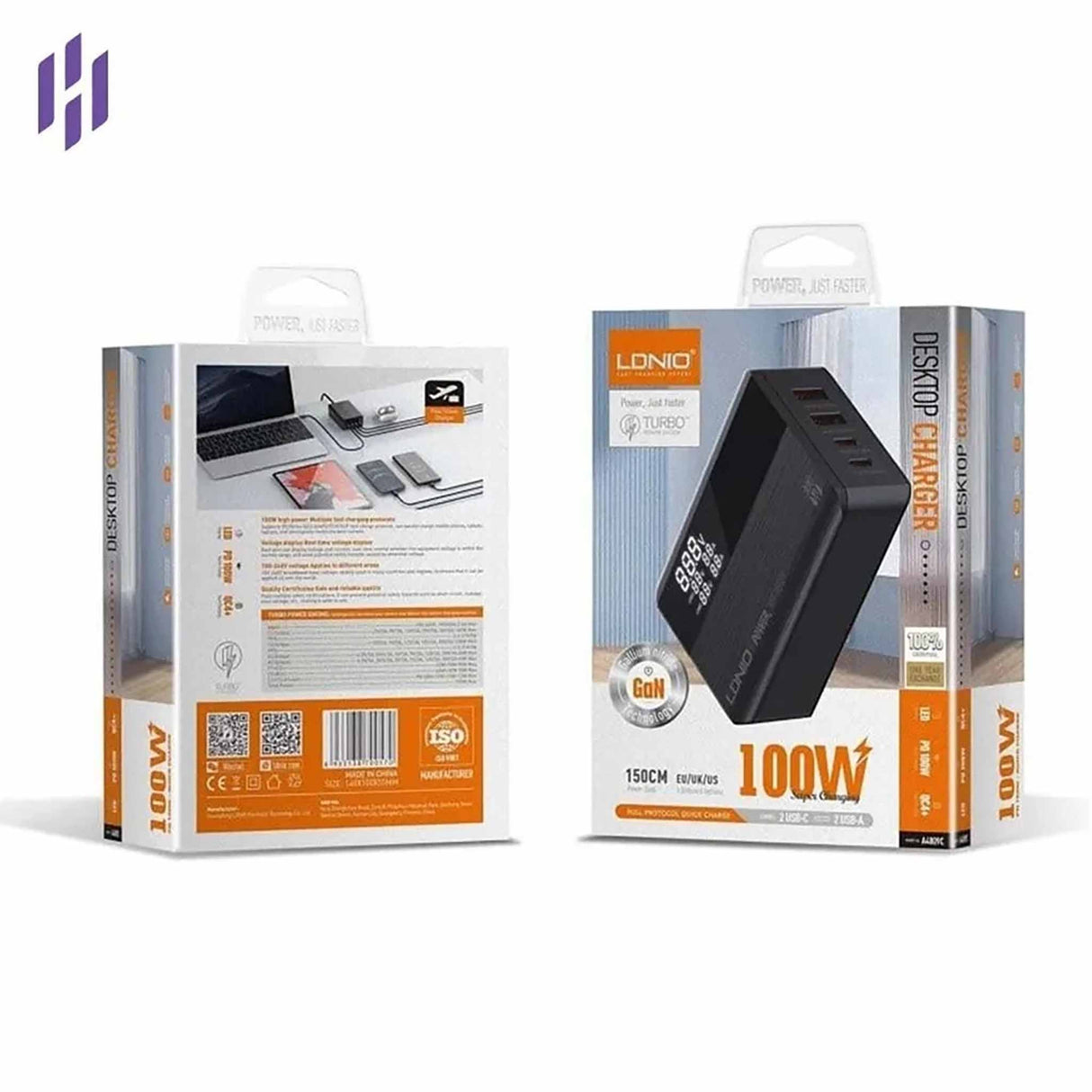 LDNIO - A4809C GaN - 100W - 4-Port - Desktop Charger - Zayoom