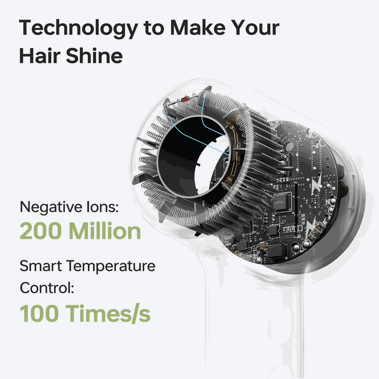 Laifen Mini High-Speed Hair dryer 1100W - White - Zayoom