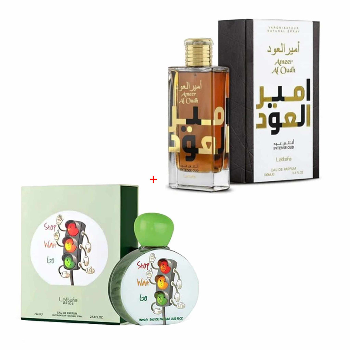 لطافة أمير العود إنتنس ماء عطر يونيسيكس 100 مل + لطافة ستوب ويت جو للأطفال ماء عطر سبراي 75 مل (مجموعة ماجيكال)