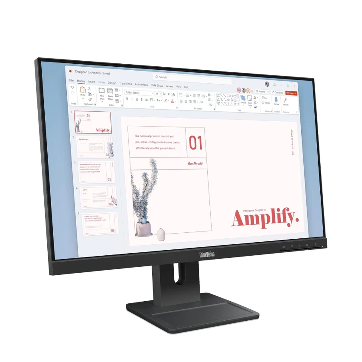 لينوفو شاشة ThinkVision E24-40 - مقاس 23.8 بوصة FHD IPS - زمن استجابة 4ms - تردد 100Hz - منافذ D-Sub / HDMI 1.4 / DisplayPort 1.2 - سماعة - حامل قابل لتعديل الارتفاع