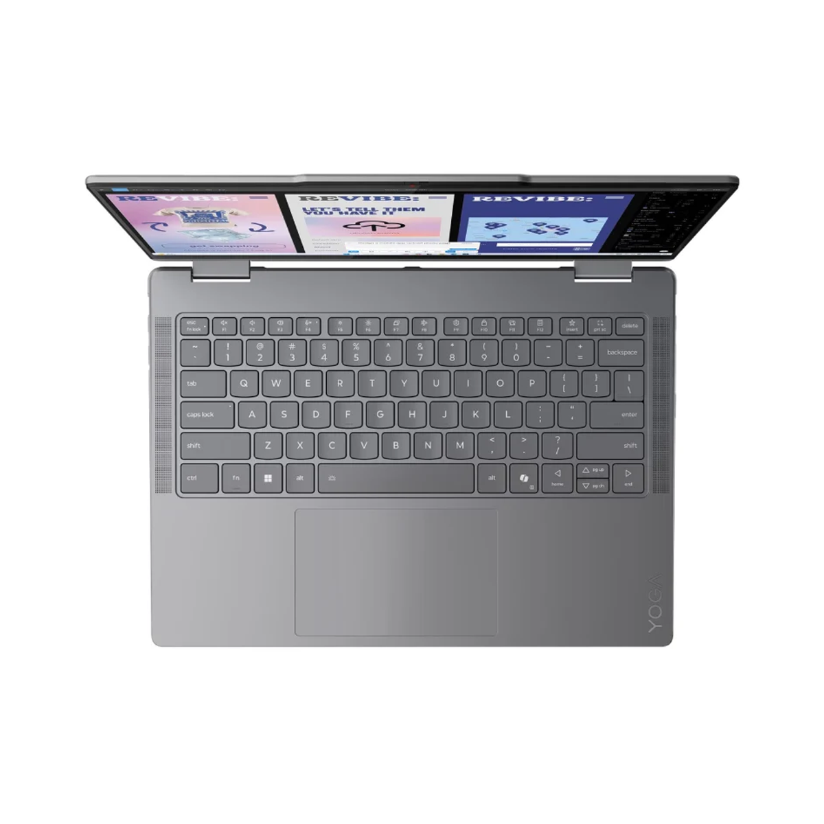 Lenovo Laptop Yoga 7 2-in-1 Gen 10 Copilot+ PC - 14.0 Inch WUXGA Touch - Ultra 7 256V - 16GB - 512GB (NVMe M.2 SSD) - Arc Graphics 140V - Win 11 Home / Arb/Eng - Lenovo Digital Pen - Luna Grey