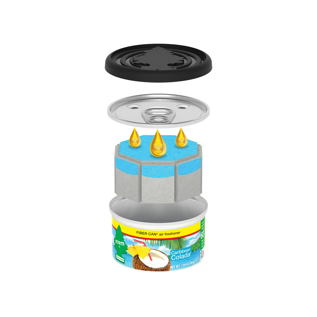 Little Tree Fiber Can Caribbean Colada - Zayoom