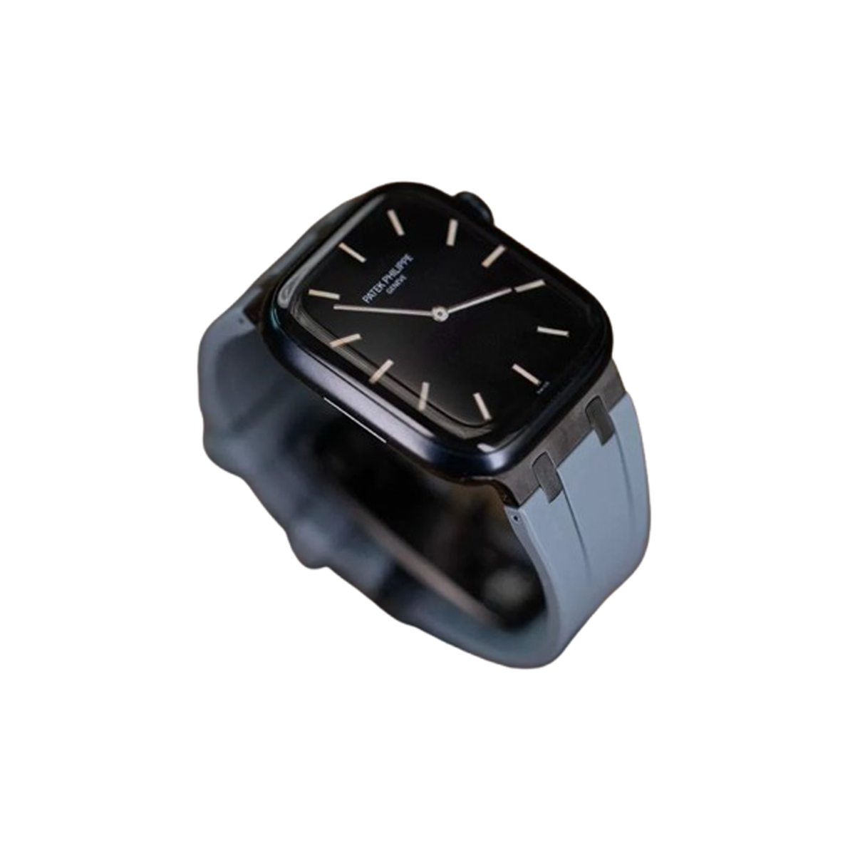 Luxury Rubber Band For Apple Watch iWatch Silicone Strap Ultra 49mm 44mm 45mm - Rubber Sports Watchband - Grey