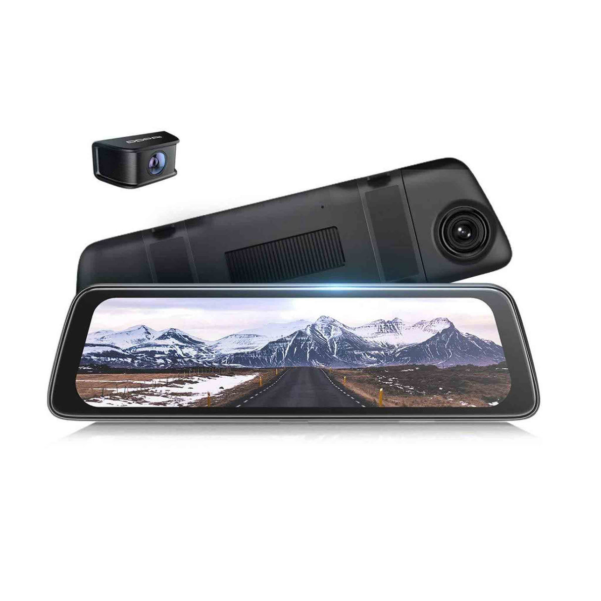 ماتريكس مرآة بكاميرتين لتسجيل مزدوج — أمامية بدقة 2K وخلفية بدقة فل اتش دي 1080، مزودة برؤية ليلية عالية الوضوح مع التركيب