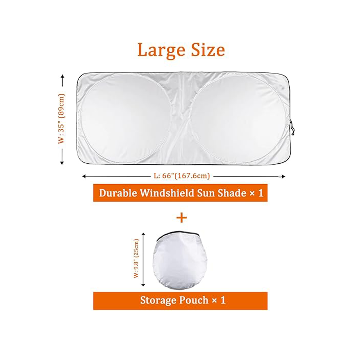 Medwoka Sun Shade Front Round 155*80Cm (Large) - Zayoom