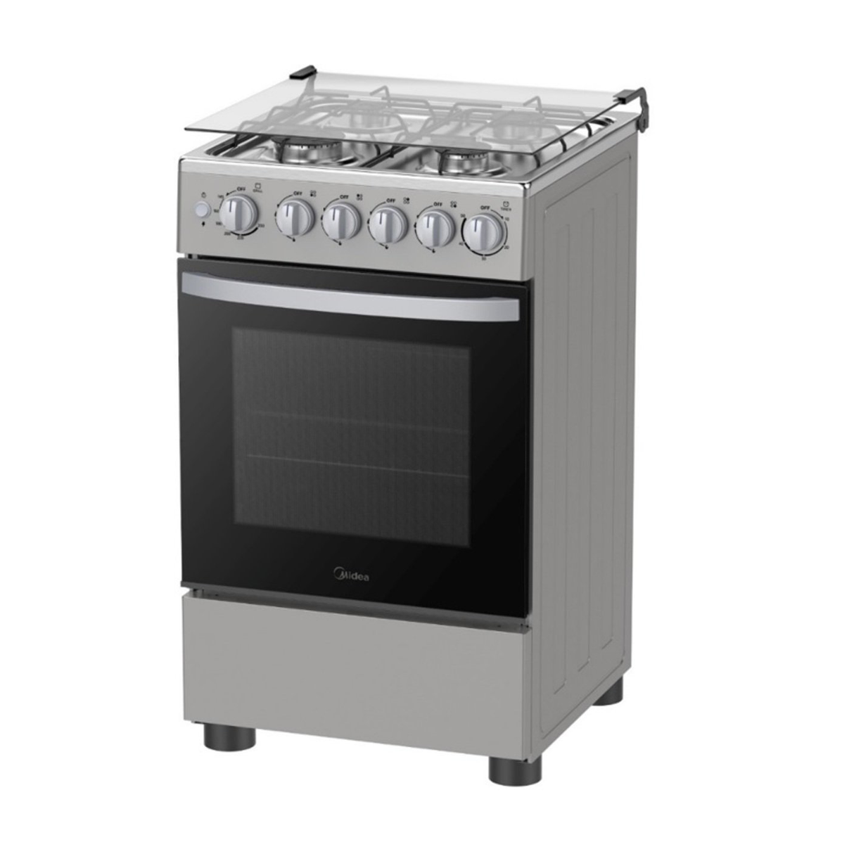 Midea 4 Burners 50x55cm Gas Cooker - Stainless Steel - Zayoom