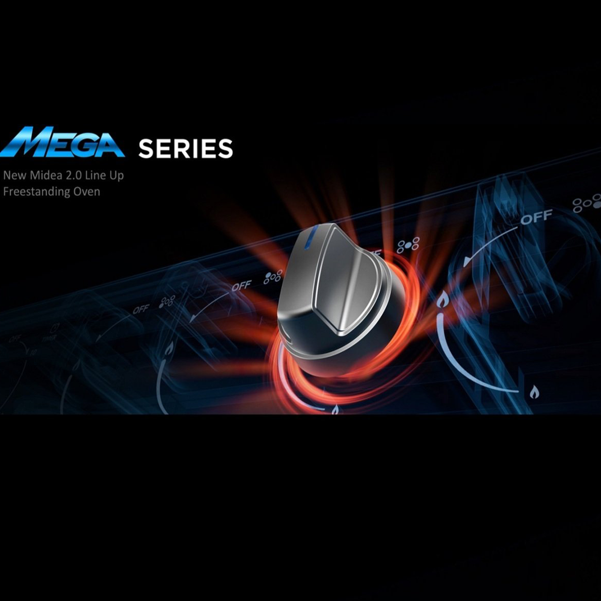 Midea 5 Burners 90x60cm Gas Cooker - Stainless Steel - Zayoom