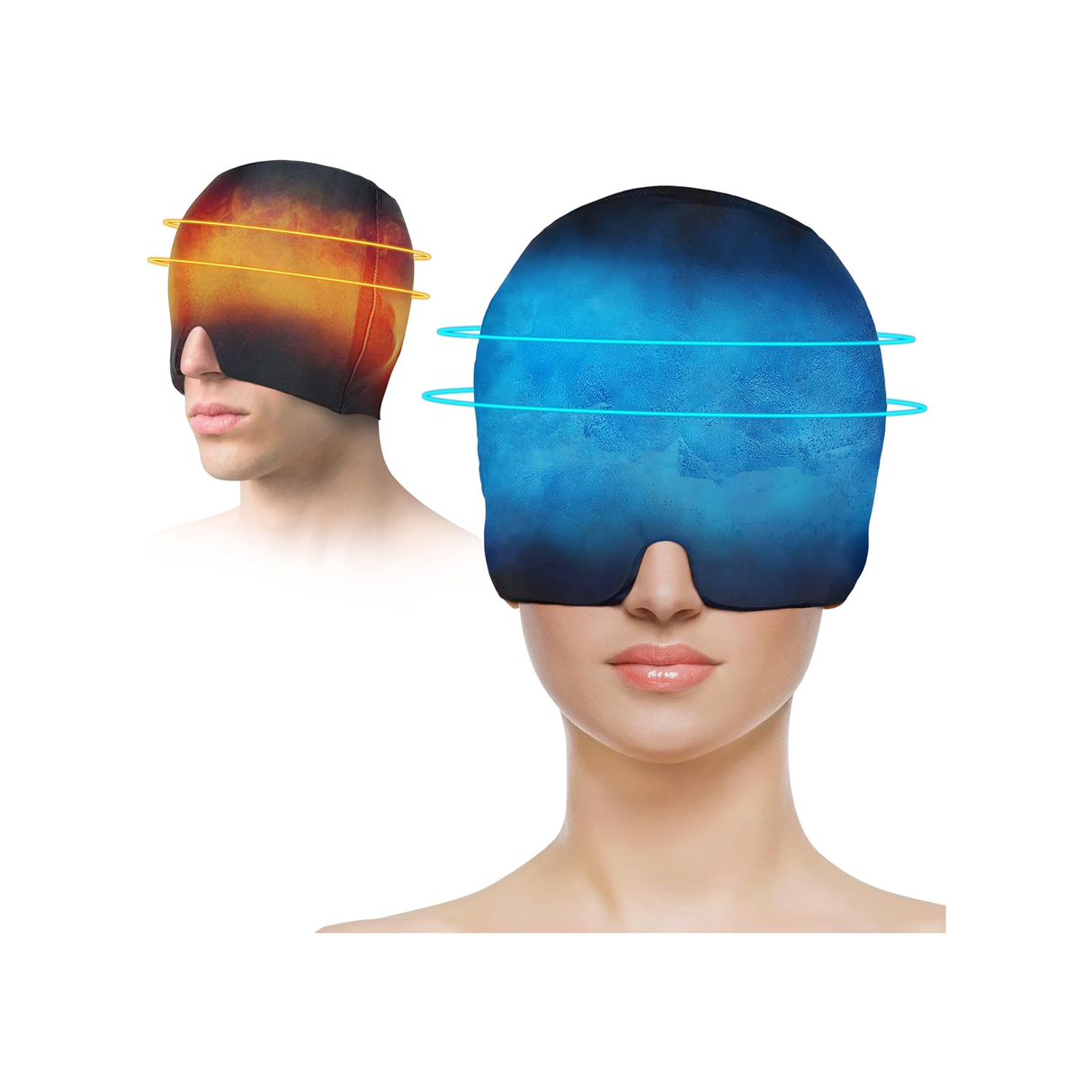 Migraine Relief Cap, Odorless Headache Relief Hat With Hot and Cold Therapy