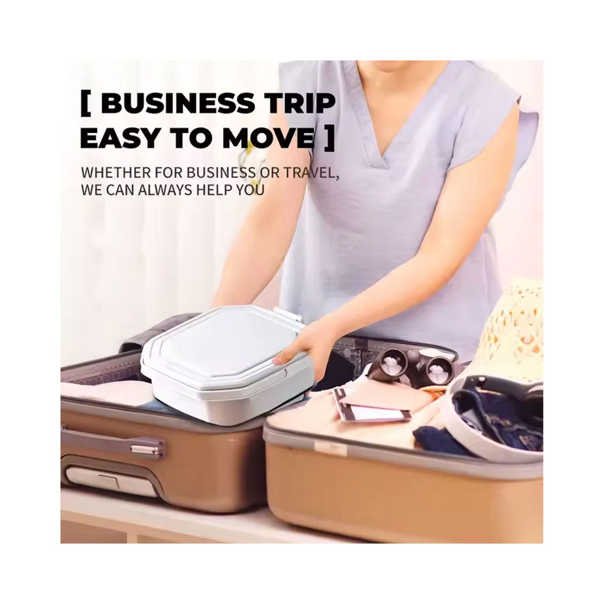 غسالة صغيرة قابلة للطي بتصميم مدمج للاستخدام المنزلي والخارجي - سعة 6.6 لتر - أسود