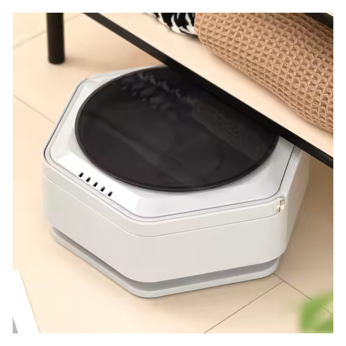 غسالة صغيرة قابلة للطي والحمل مع عصر للملابس للاستخدام المنزلي والسفر - سعة 10 لتر