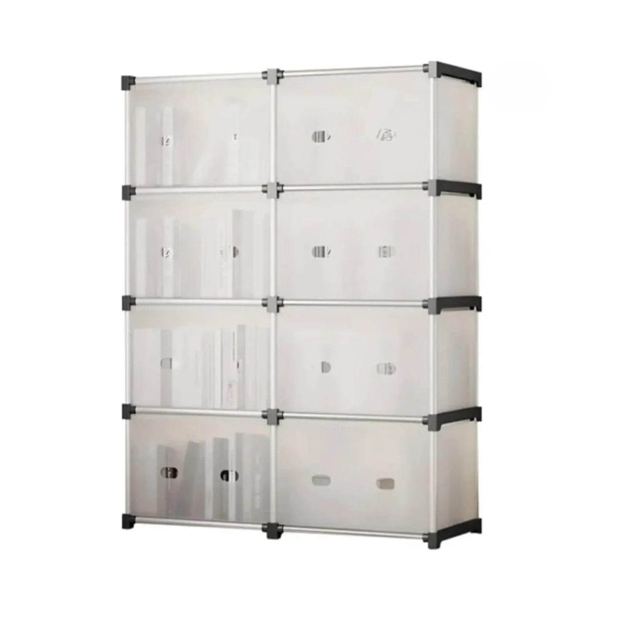 Modular Organizer Cabinet With 8 Removable Compartments & Metal Frame