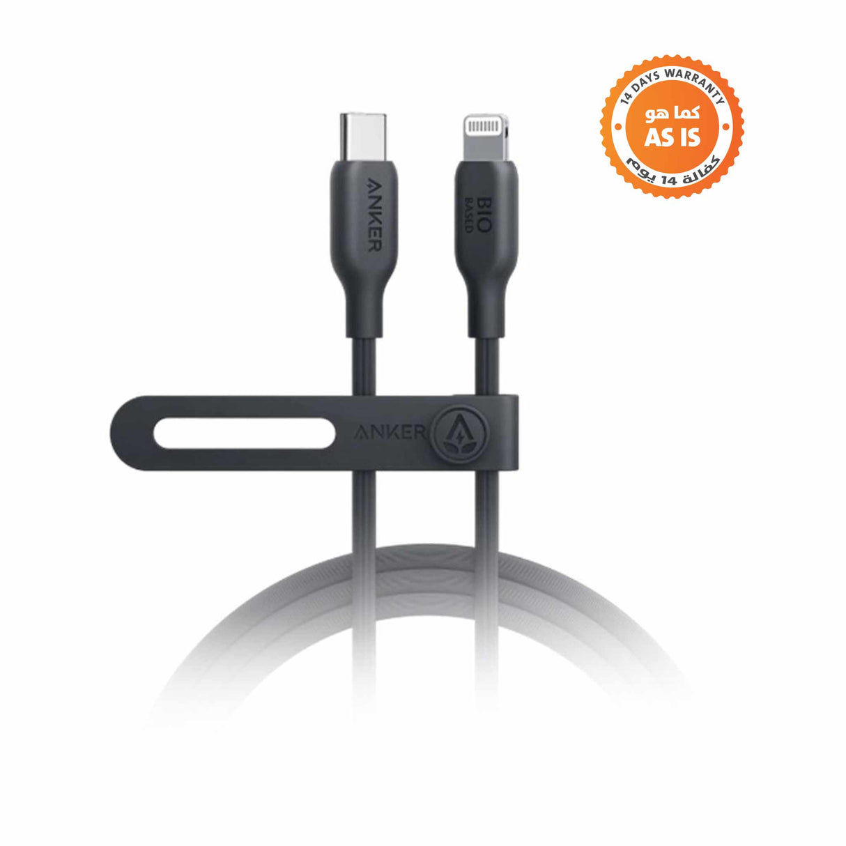 Anker 542 USB-C to Lightning Cable - Bio-Based - 1.8m/6f - Black - ASIS