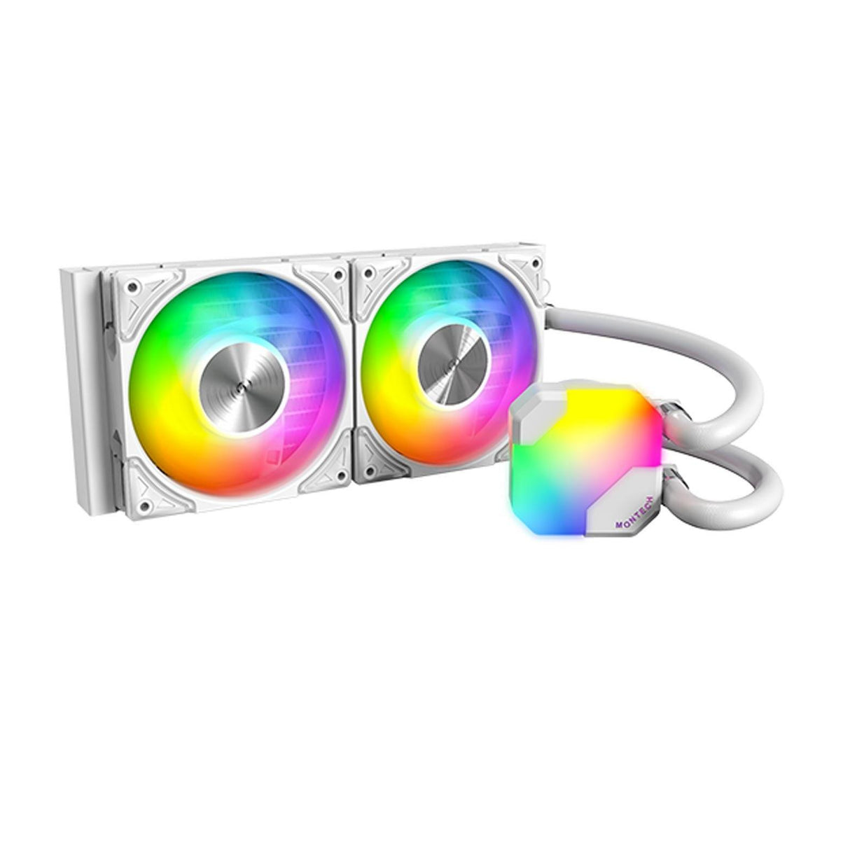 Montech Hyper Flow ARGB 240 CPU Liquid Cooler - White - Zayoom