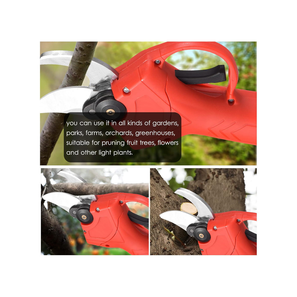 موريليان بجهد 16.8 فولت مقص تشذيب كهربائي احترافي لاسلكي مزود ببطارية قابلة لإعادة الشحن بسعة 2000 مللي أمبير