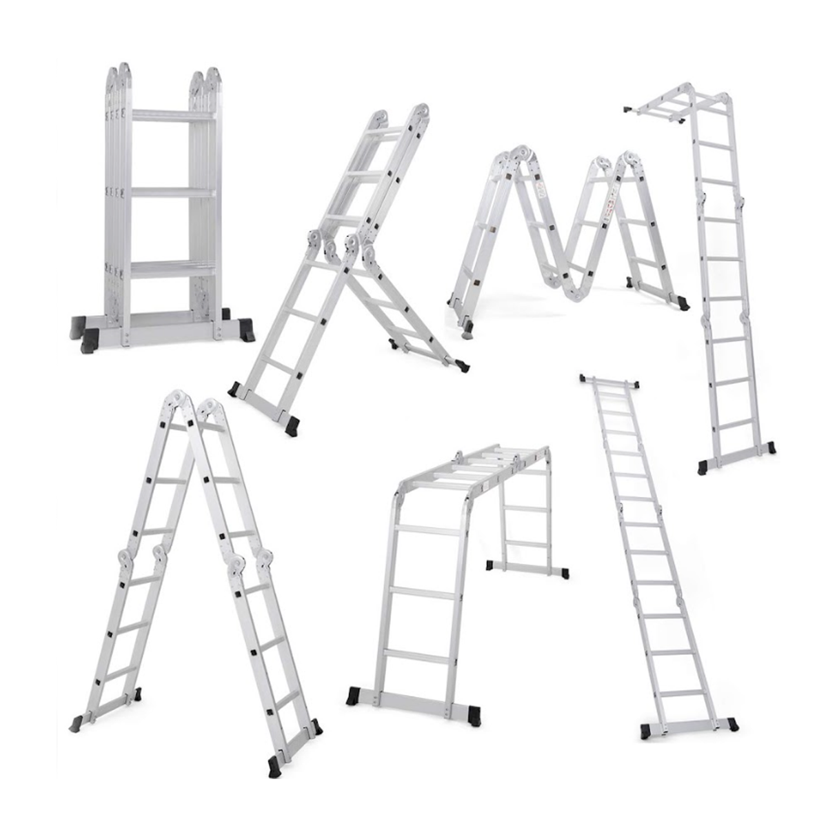 Multipurpose Foldable Aluminium Ladder for Home & Outdoor Use - 6m Height, 150 kg Capacity