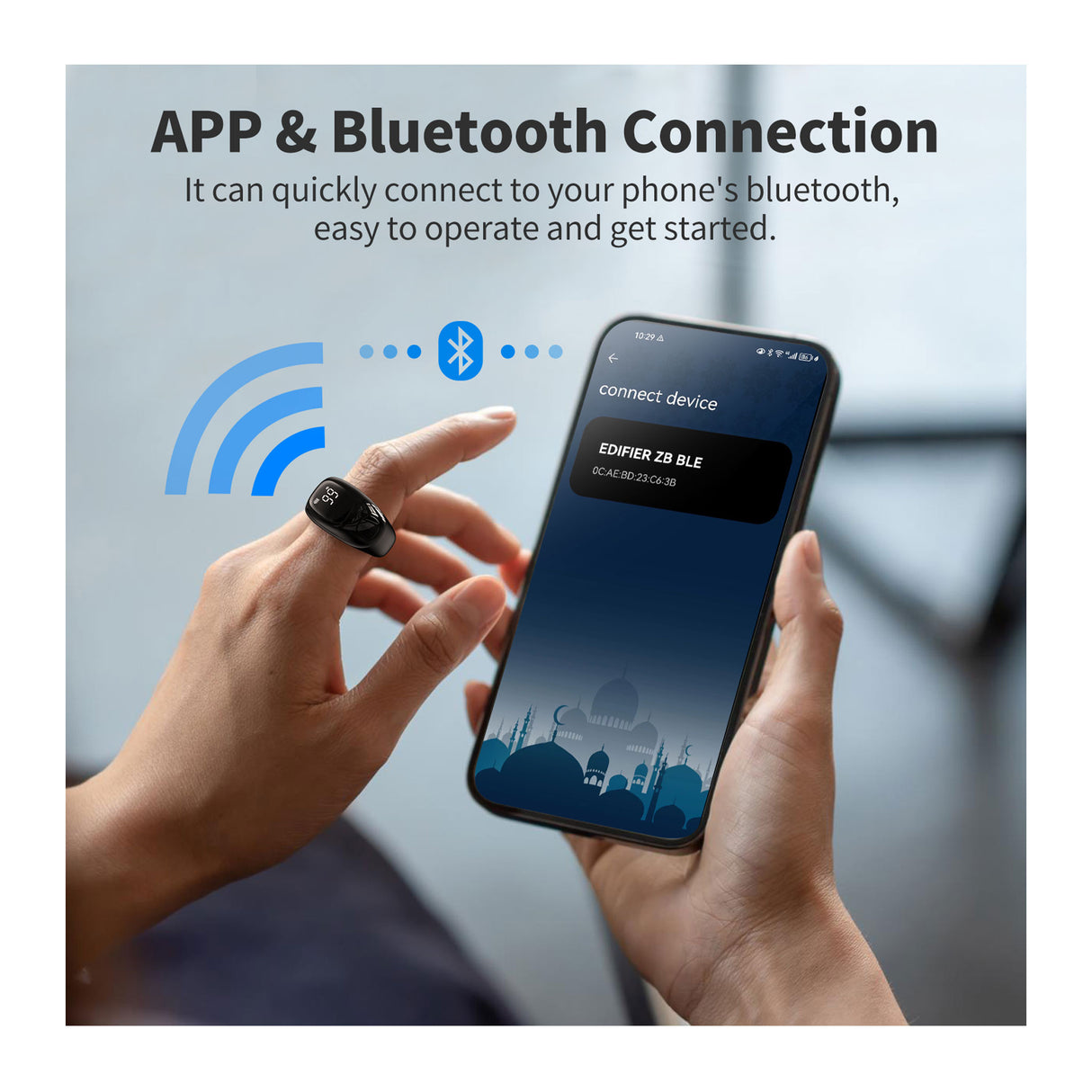 Muslim Prayer Ring Iqibla Zikr Ring Tasbih Counter Metal Finger Rings - - Zayoom