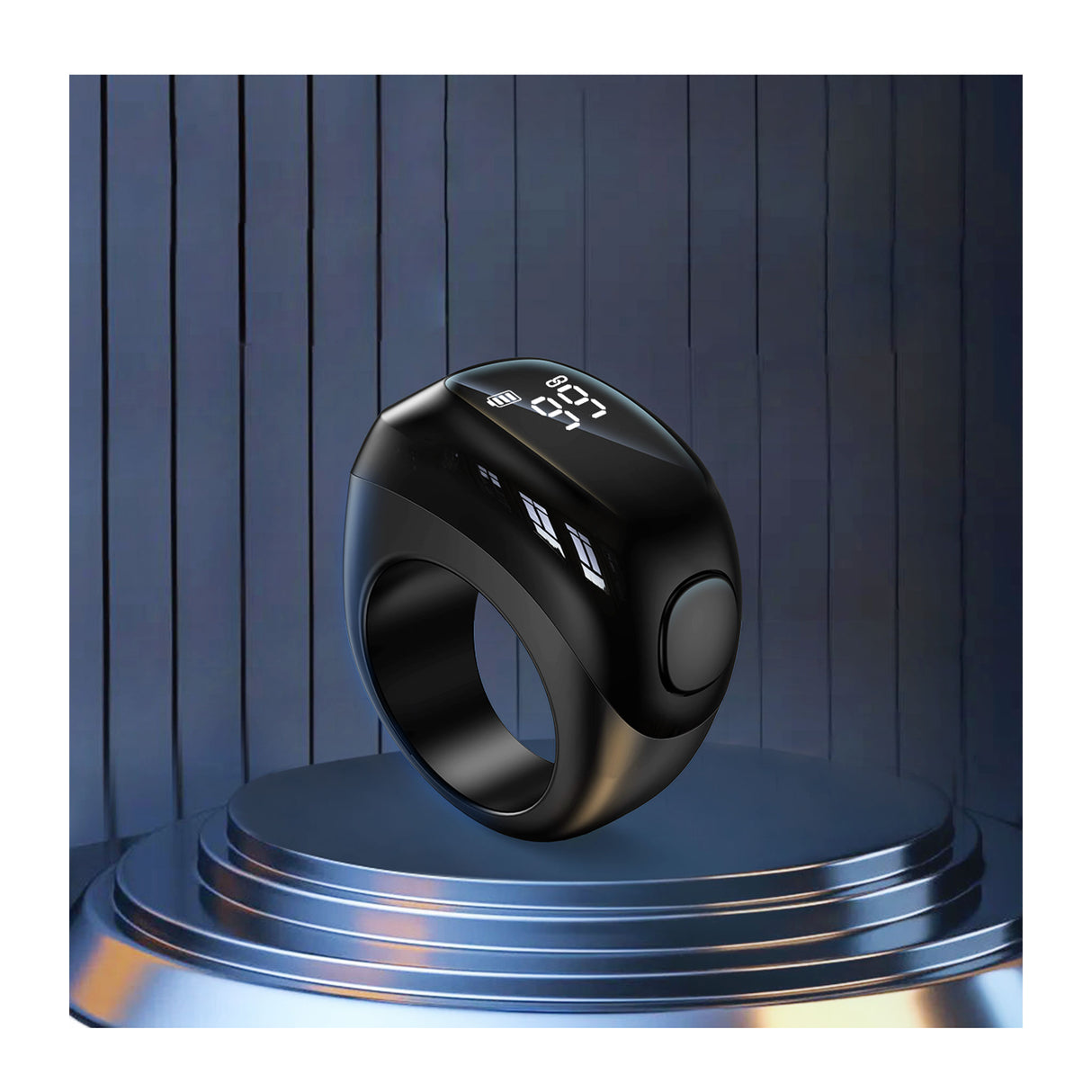 Muslim Prayer Ring Iqibla Zikr Ring Tasbih Counter Metal Finger Rings - - Zayoom