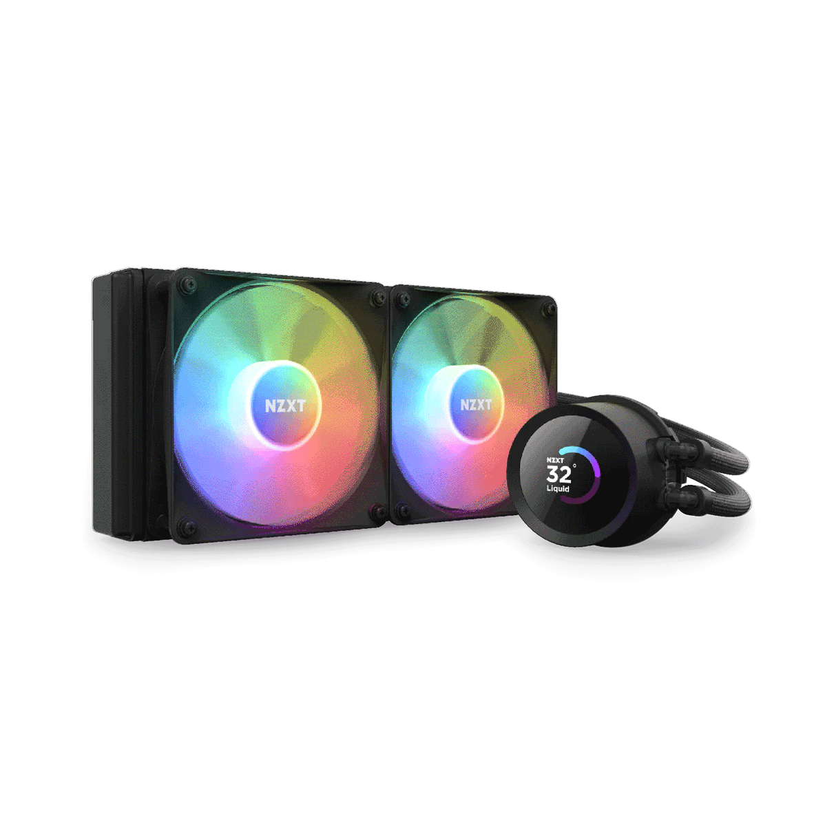 نزكست كراكن 240 آر جي بي مبرد سائل AIO بحجم 240مم مع شاشة LCD – أسود