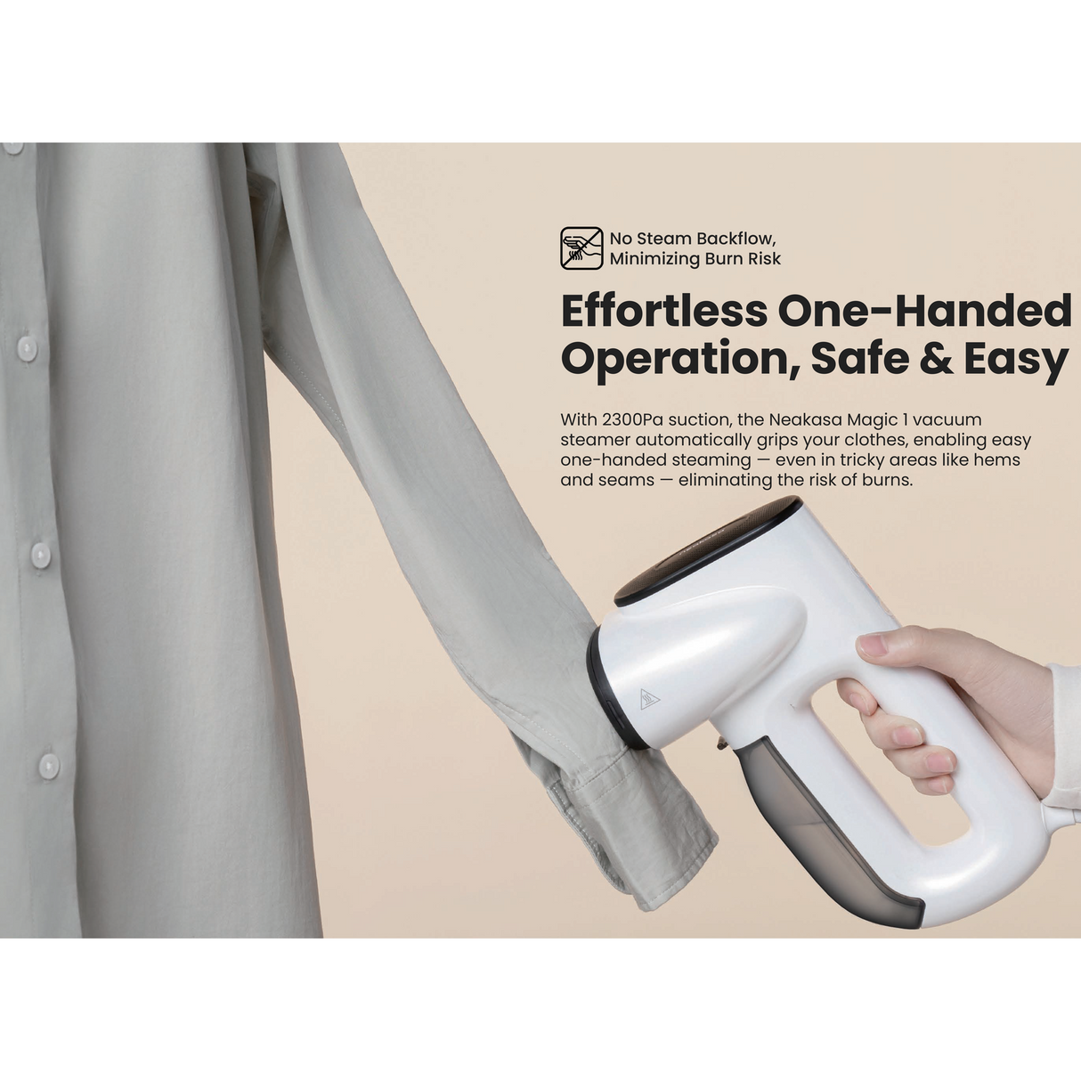 Neakasa Magic 1 Vacuum Steamer With AirIron Technology+Pawa Vertical Incense Clothing Burner - Brown