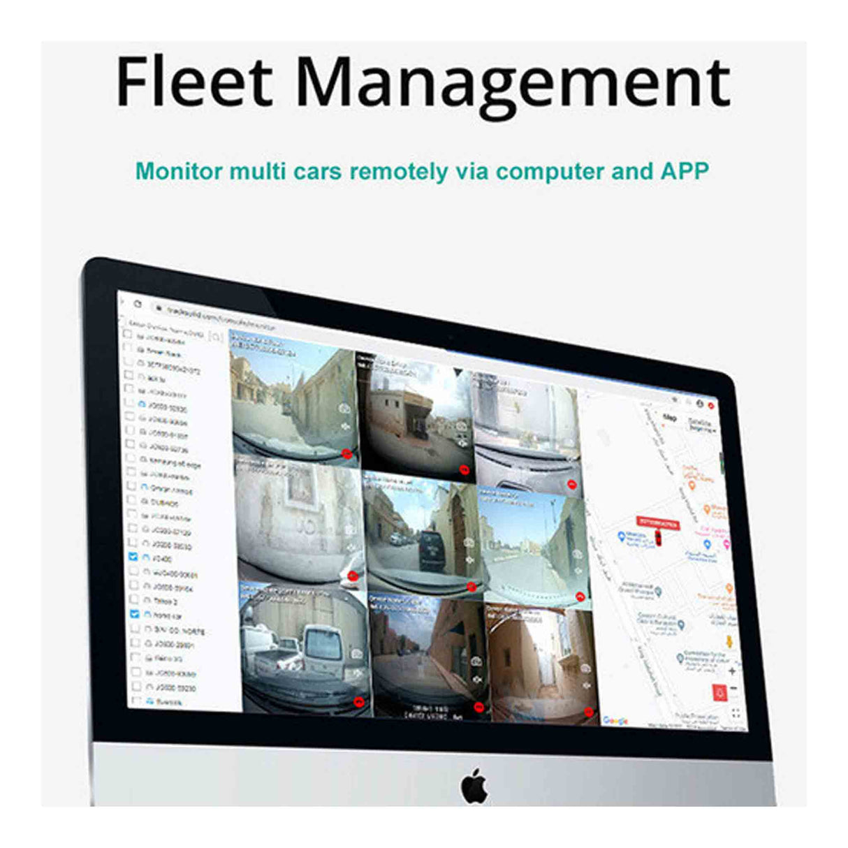 اوبكا في اي بي كاميرا سيارة بوضعين مزدوجين مع رؤية ليلية، ونظام GPS، والبث المباشر – تشمل التركيب