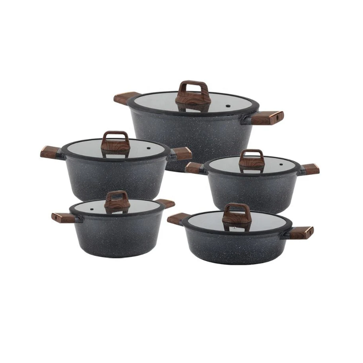 أو إس إف إي طقم أواني طهي رخامية 12 قطعة – أسود
