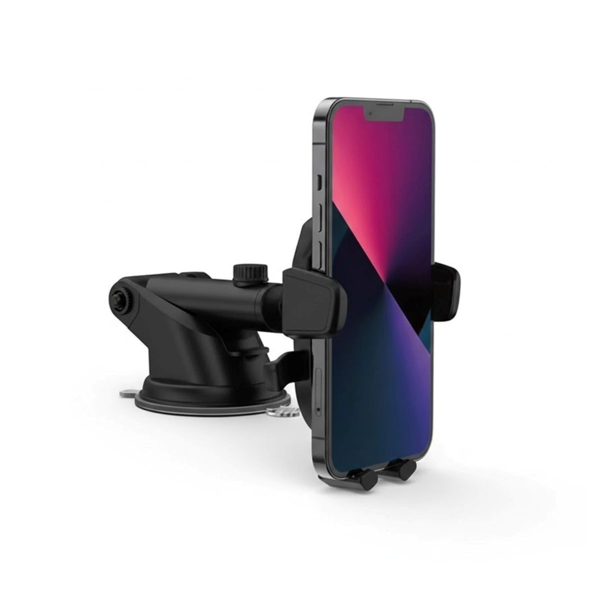 ون سام Os-F38 حامل سيارة قابل للتمديد مع دوران 360 درجة للزجاج الأمامي ولوحة القيادة – أسود