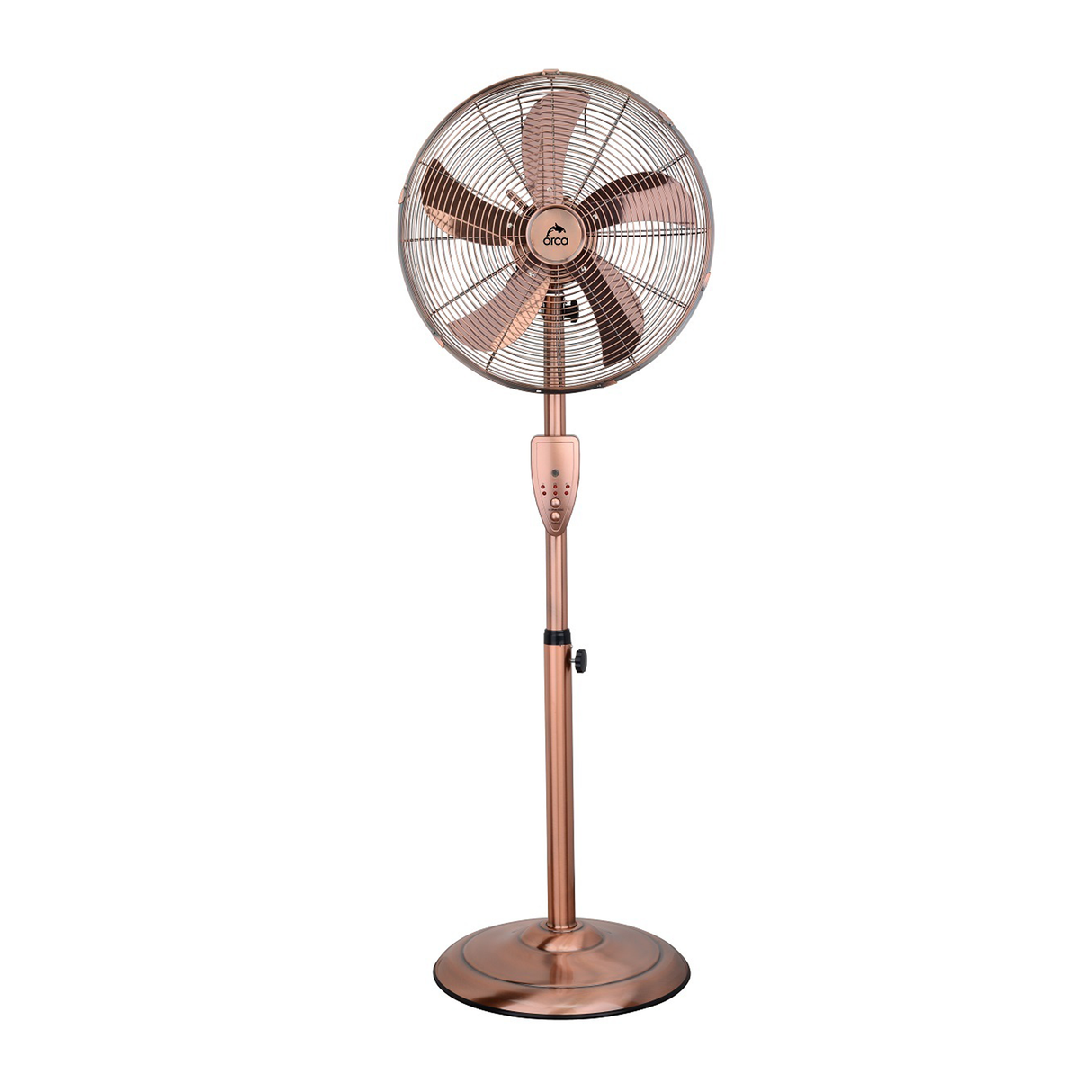 Orca 16 Inch Adjustable Stand Fan With Remote - Copper - Zayoom
